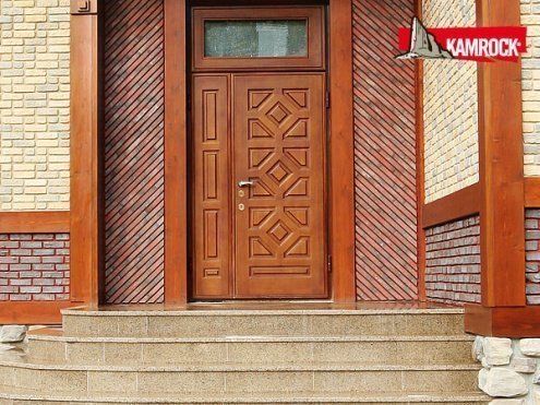 Искусственный камень ложковый Kamrock Романский кирпич 32970 коричневый рис 2