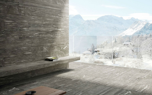 Керамогранит Italon Skyfall X2 Grigio Alpino Ret strutturato 600х600х20 мм рядовая плитка 610010001881 рис 2