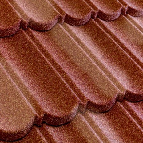 Композитная черепица гонт Metrotile MetroBond терракотово-желтый с посыпкой 1330х410 мм рис 1