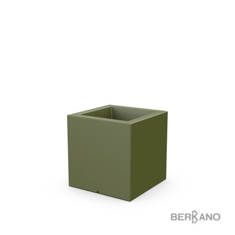 Кашпо Berkano Quarter 40 DB, тип дна: двойное, размер: 40x40x40см, цвет: Olive Green, арт.220_049_23 рис 1