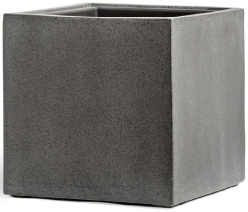 Кашпо TREEZ Effectory Beton куб 600x600x600 мм тёмно-серый бетон 41.3317-02-005-GR-60 рис 1