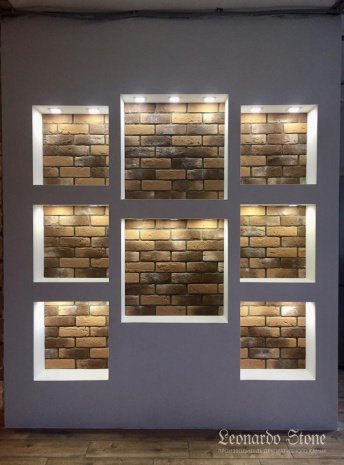 Искусственный камень угловой Leonardo Stone Лион 485 красный рис 4