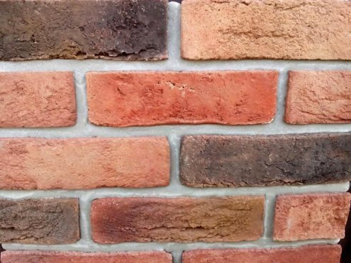 Искусственный камень плоский Eco Stone Кембридж 17-14 красный рис 1