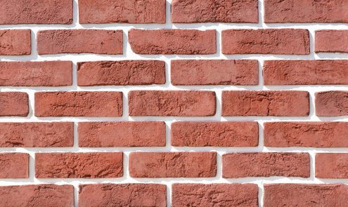 Искусственный камень плоский Eco Stone Кембридж 09-14 красный рис 1