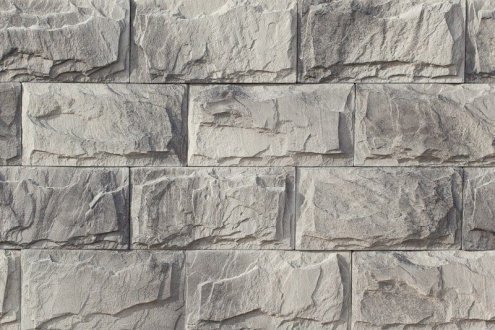 Искусственный камень плоский Eco Stone Бостон 06-08 серый рис 1