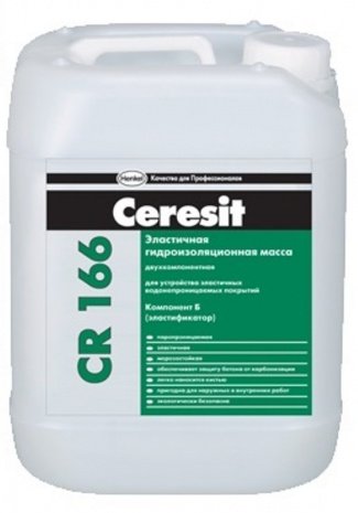 Эластичная полимерцементная гидроизоляционная масса Ceresit CR 166, компонент В - эластификатор (канистра 8кг) рис 1