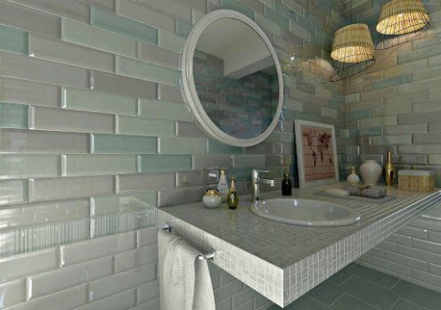 Керамическая плитка Kerama Marazzi Аккорд зелёный тёмный грань глянцевая 285х85х9,2мм рядовая плитка 9013 рис 2