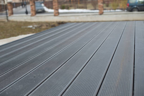 Террасная доска Terradeck Massive 3.0 двухсторонний профиль с тиснением 150х21х3000 мм черный рис 4