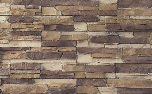 Искусственный камень плоский Eco Stone Вислер 13-30 коричневый рис 1