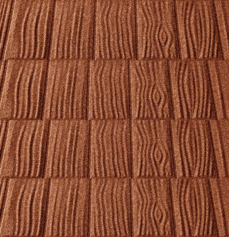 Композитная черепица гонт Metrotile iShake коралловый с посыпкой 1340х430 мм рис 1