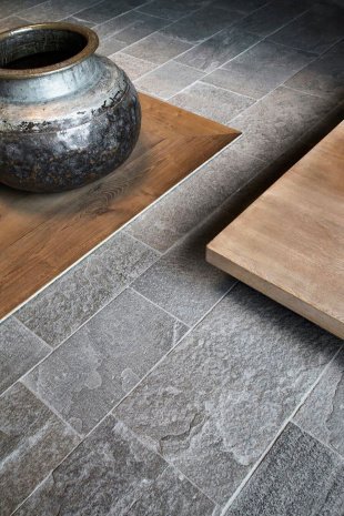 Натуральный камень сланец Pharaon silver grey 600х300х12 мм рис 2