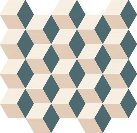 Керамическая плитка Italon Element Silk Cube Cold матовая 330х305х8,5мм мозаика 600110000786 рис 1