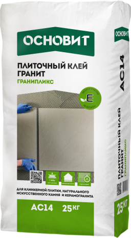 Клей для плитки Основит ГРАНИПЛИКС АС14, цвет: серый (мешок 25кг) рис 1