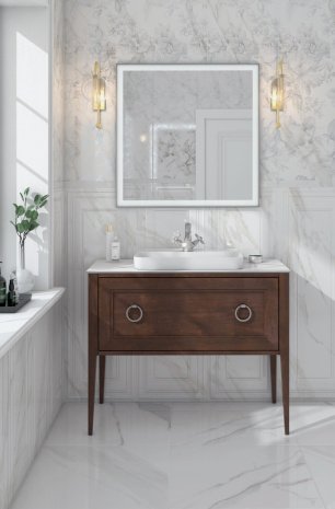 Керамическая плитка Kerama Marazzi Прадо белый глянцевая 1200х400х12мм декор панель 14002R рис 2