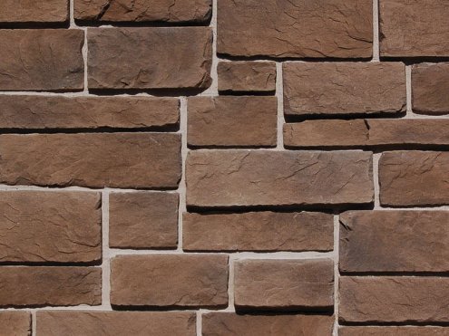 Искусственный камень плоский Atlas Stone Крепостная стена 097 коричневый рис 1