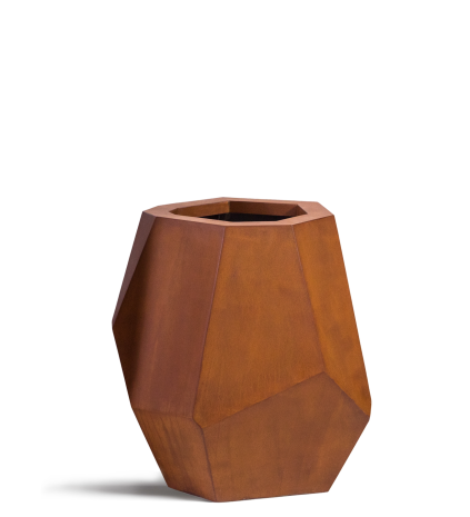 Вазон полигональный Ironlab Cor-ten 600х600х600 мм ВП-606060 рис 1