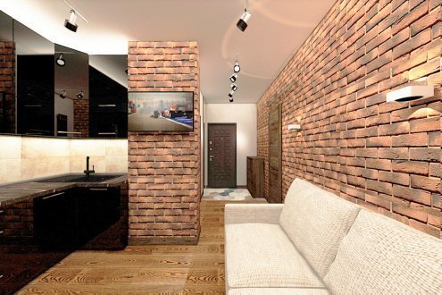 Искусственный камень плоский White Hills Кельн Брик 323-40 коричневый рис 2