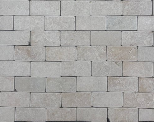 Мраморизованный известняк Arkas Crema Grey галтование 200х100х30 мм рядовая плитка рис 1