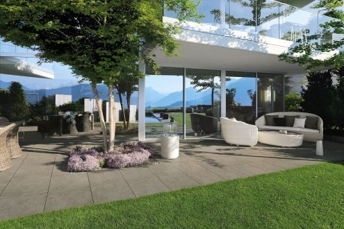 Керамогранит Atlas Concorde Landstone Walnut LASTRA матовая, структурная, ректификат 600х600х20мм, рядовая плитка 610010001168 рис 7