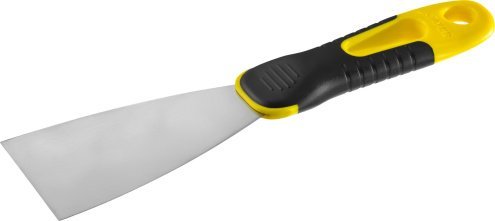Шпатель STAYER PROFESSIONAL нержавеющее профилированное полотно, 2к ручка, 60 мм арт.10045-06 рис 1