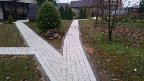 Тротуарная плитка Выбор Стоунмикс Классико бело-черный частичный прокрас 172/115х115х60 мм рис 3