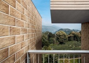 Клинкерная плитка Feldhaus Klinker Sintra R681NF14 terracotta bario 240х71х14 мм плоский элемент рис 3