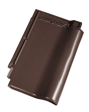 Керамическая черепица рядовая Koramic Alegra 9 dark brown  ангоб 477х310 мм рис 4