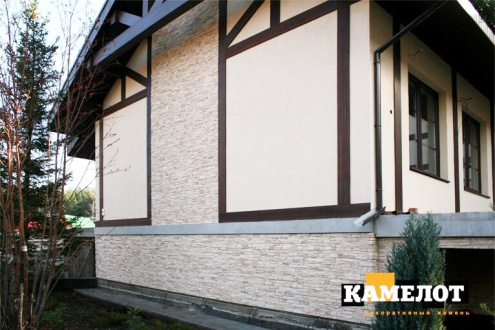 Искусственный камень плоский Камелот Валенсия 402 бежевый рис 4
