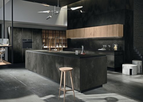 Керамогранит Laminam Russia Ossido Nero lux 3000х1000х3,5 мм рядовая плитка LAMF009724 рис 2