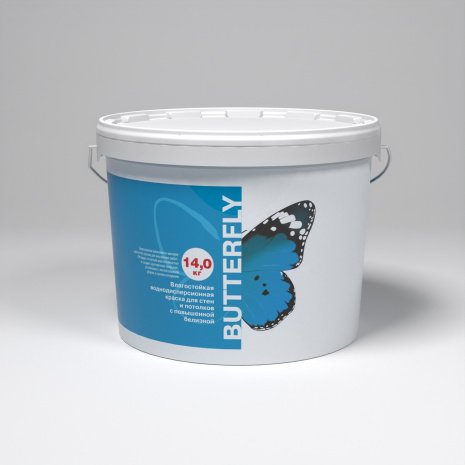 Краска влагостойкая Derufa Butterfly 14 кг рис 1
