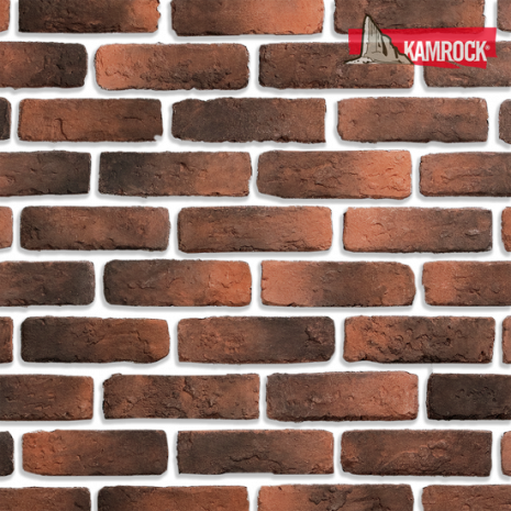 Искусственный камень угловой Kamrock Античный кирпич 33012 красный рис 1