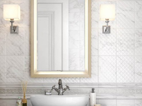 Керамогранит Kerama Marazzi Брера белый матовая 47х47х8мм вставка AD/A580/SG1596 рис 2