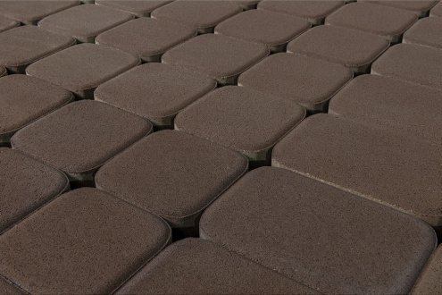 Тротуарная плитка Braer Premium Классико Дуо коричневый частичный прокрас 172/115х115х40 мм рис 1