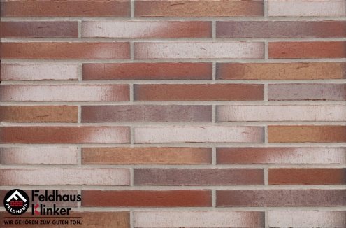 Клинкерная плитка Feldhaus Klinker Vario R567DF14 ardor trecolora 365х52х14 мм плоский элемент рис 1