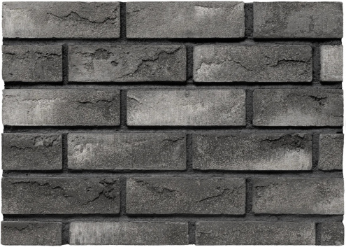 Минеральная плитка плоская BrickWell Traditional 215x65x20 мм графит с белой патиной рис 1