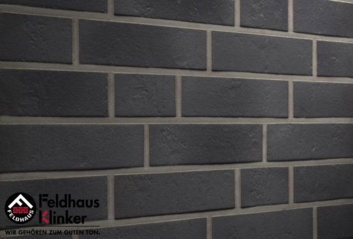 Клинкерная плитка Feldhaus Klinker Accudo R717DF14 geo ferrum 240х52х14 мм плоский элемент рис 1