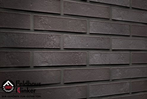 Клинкерная плитка Feldhaus Klinker Accudo R720DF14 cerasi ferrum 240х52х14 мм плоский элемент рис 1