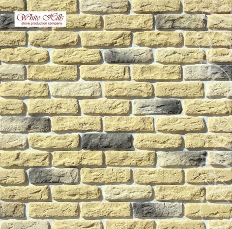 Искусственный камень плоский White Hills Брюгге Брик 315-30 желтый рис 1