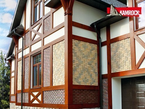 Искусственный камень ложковый Kamrock Романский кирпич 32970 коричневый рис 3
