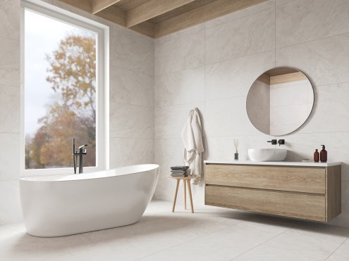 Керамогранит Staro Silk Travertino Ivory матовая 1200х600х9 мм рядовая плитка рис 2