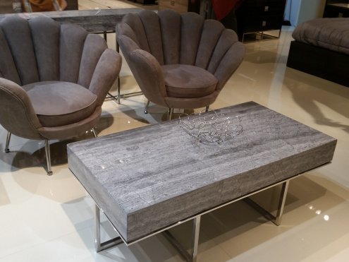 Натуральный камень травертин антика silver VC 600х600х20 мм рис 3
