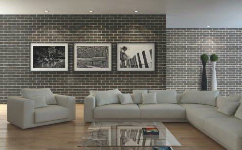 Искусственный камень плоский White Hills Берн Брик 397-80 черный рис 3