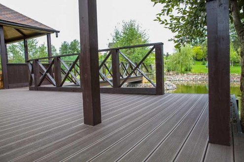Террасная доска Terradeck Eco, односторонний профиль, шлифованная, размер: 155*28*4000мм, цвет: коричневый рис 6
