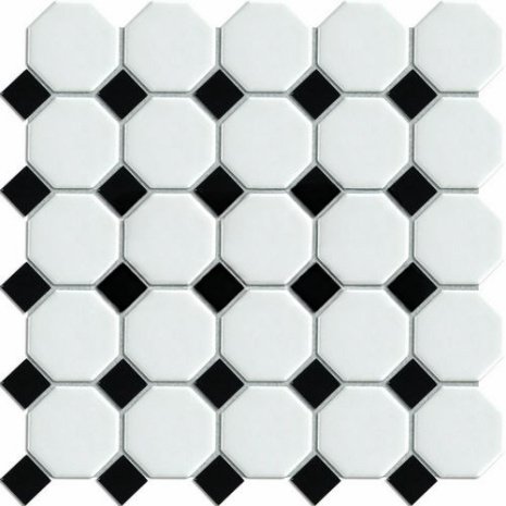 Керамическая мозаика Caramelle Mosaic Porcelain Белый глянцевая 295х295х5 мм мозаика 14251 рис 1