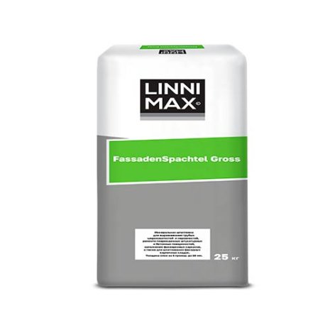 Смесь сухая шпатлевочная LINNIMAX FassadenSpachtel Gross бежевая 25 кг рис 1