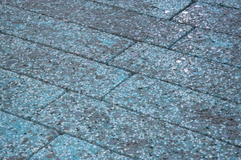Тротуарная плитка Фабрика Готика Granite Плита Finerro азул бахия частичный прокрас 600х200х80 мм рис 1