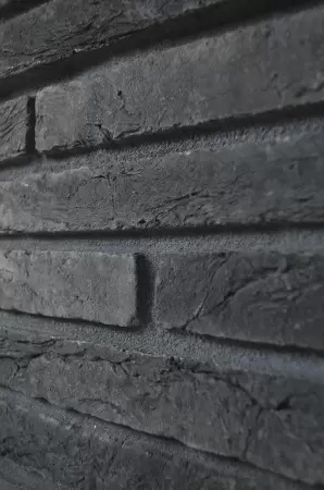 Искусственный камень угловой Petra Клинкерный кирпич 19П6.У черный рис 2