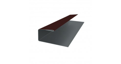Металлический сайдинг Grand Line, J-профиль 18мм 0,5, стальной, покрытие: GreenCoat Pural BT, цвет: RR32-темно-коричневый рис 1