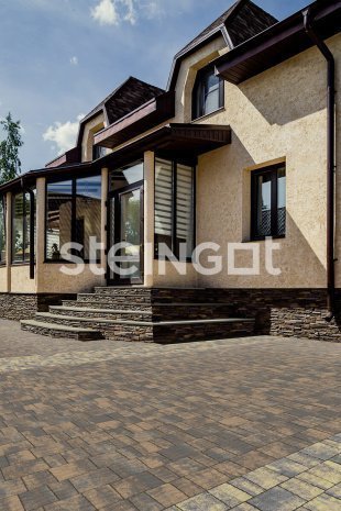 Тротуарная плитка Steingot Премиум Гранито сафари частичный прокрас 205-215/165-175/125-135/85-95х160х60 мм рис 2