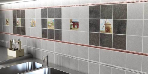 Керамическая плитка Kerama Marazzi Караоке серый матовая 300х400х9мм рядовая плитка 1220 рис 2